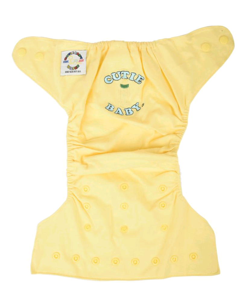 Egyptian Comb Cotton Snap Diapers - Yellow