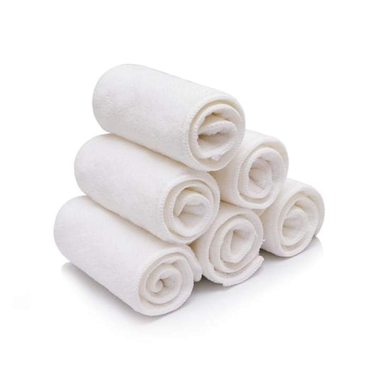 Forros de algodón para pañales de peine egipcio - Blanco