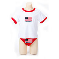 Egyptian Comb Cotton Diaper/T-shirt Combo - Red