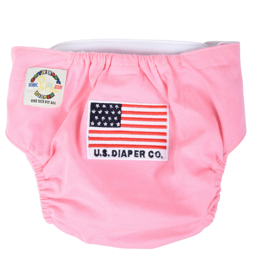 Egyptian Comb Cotton Snap Diapers- PInk