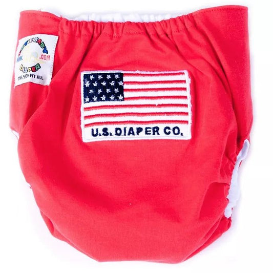Egyptian Comb Cotton Snap Diapers - Red