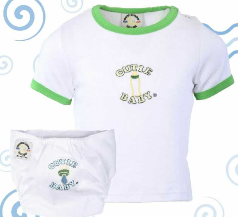 Egyptian Comb Cotton Diaper/T-shirt Combo - Green